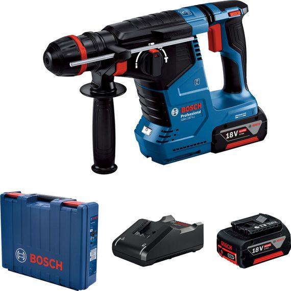 Перфоратор Bosch GBH 187-LI ONE Chuck акумуляторний, 2*18 В 5 Ач, з 2 акб GBA 18V 5.0Ah, 2.4 Дж, 980 об/хв, 2.9 кг (0.611.923.121)