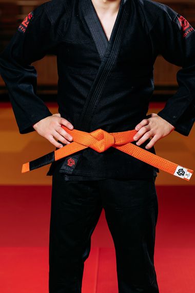 Помаранчевий пояс для джиу джитсу ТМ KINTAYO, 160 зріст