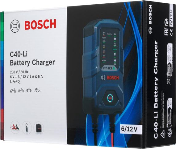 Зарядний пристрій для акумуляторів Bosch C40-Li 6/12V 5A (0189921040) | Зображення 3