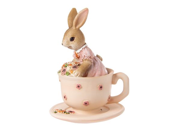 Статуетка Rabbit with Flowers у чаші
