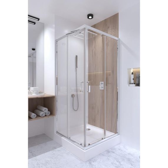 Душова кабіна Qtap Taurus CRM1099SC6 90х90 см, скло Clear 6 мм покриття CalcLess, без піддона | Зображення 7