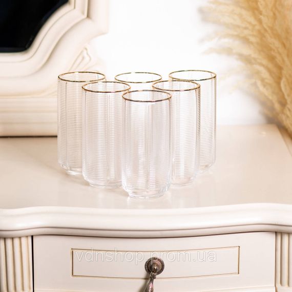 Набор из 6 стаканов, 400 мл, для лимонада, воды, сока и коктейлей HP-16-12 | Зображення 2