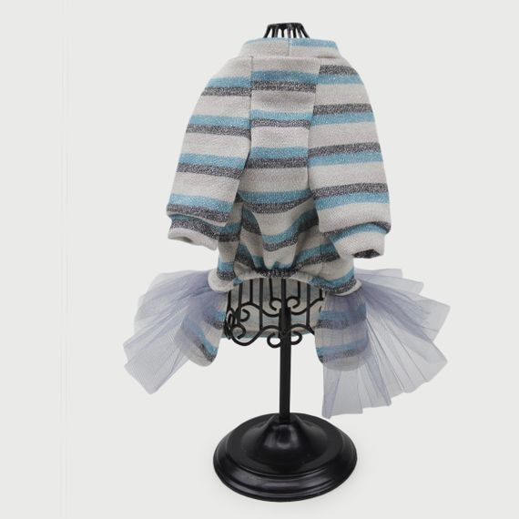 Сукня з люрексом смугаста блакитна P-29 | Зображення 1