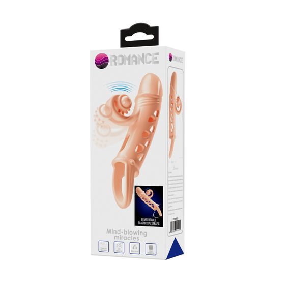 Насадка з вібрацією ROMANCE - Penis sleeve Flesh, MC59 Sex Aura | Зображення 9