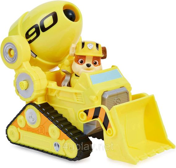 Щенячий Патруль в кино Бетономешалка бульдозер и фигурка Крепыша Paw Patrol Rubble’s Deluxe Movie Vehicle | Зображення 2