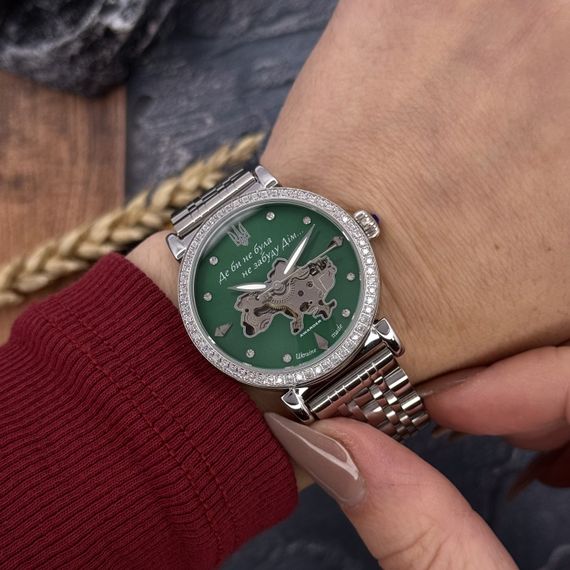 Годинник наручний Awarder 047 Silver-Green | Зображення 6
