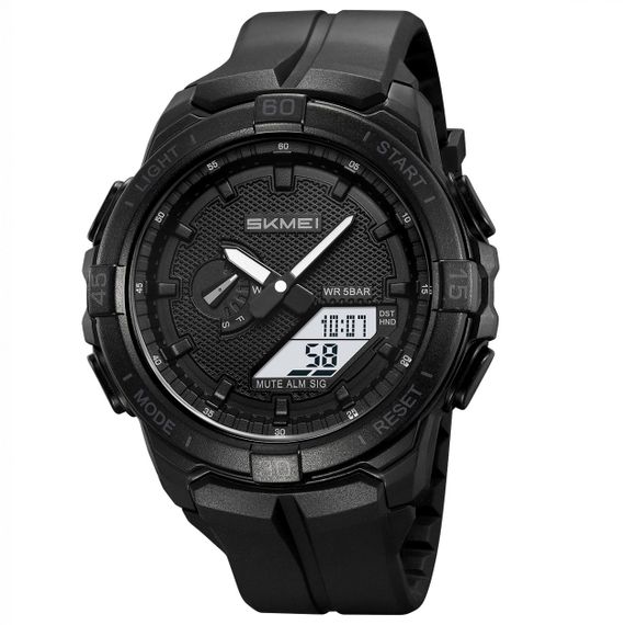 Наручний годинник Skmei 2583BKWT Black-White з кварцовим механізмом та підсвіткою