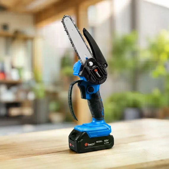 Акумуляторна ланцюгова міні-пилка DOMOTEC CHAIN SAW 6″ 68V 8Ah для обрізання гілок | Зображення 2