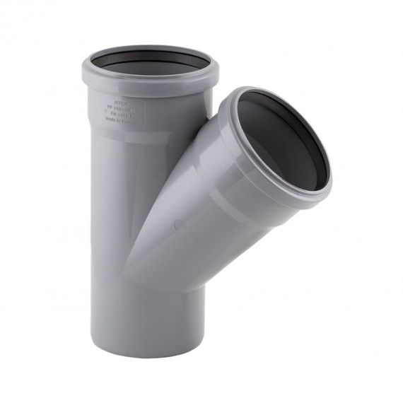 Трійник PPR каналізаційний TA Sewage 110, 45° TASTRPP45110