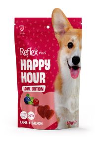 Ласощі для собак з ягнятком та лососем Reflex Plus Happy Hour Love Edition, 60 гр