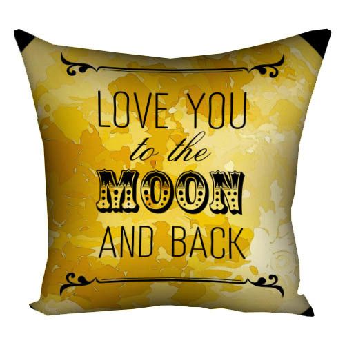 Подушка габардинова з принтом Love you to the moon and back 50x50 см (5P_LP244)