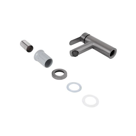 Змішувач для раковини Brinex Pure 001F низький  Graphite BRIPUR001FGRP | Зображення 3