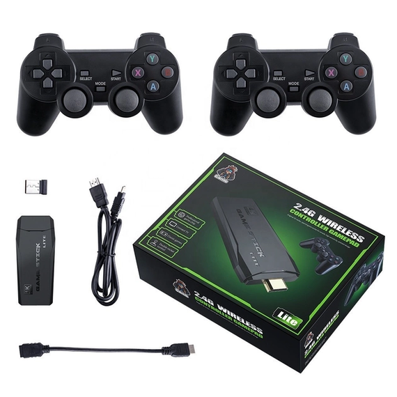 64ГБ Ігрова приставка LITE GREEN HDMI 3535 ігор Dendy, Sega, Аркадні ігри, Game Boy, Nintendo, Atari, PlayStation 1 | Зображення 1