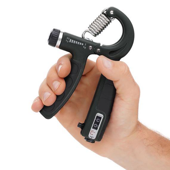 Еспандер кистьовий Cornix 5-60 кг з регульованим навантаженням та лічильником XR-0262 Black | Зображення 1