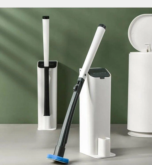 Универсальная щетка для уборки ванной со сменными насадками MTS clip type removable toilet brush | Зображення 6