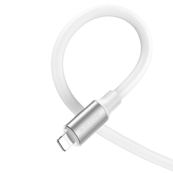 Кабель Borofone BX82, USB-Lighting, 2.4A, довжина 1м, White | Зображення 1