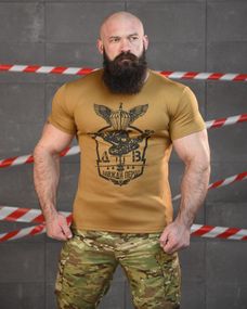 Тактична вологовідвідна футболка SABUR дшв кайот ВТ6734