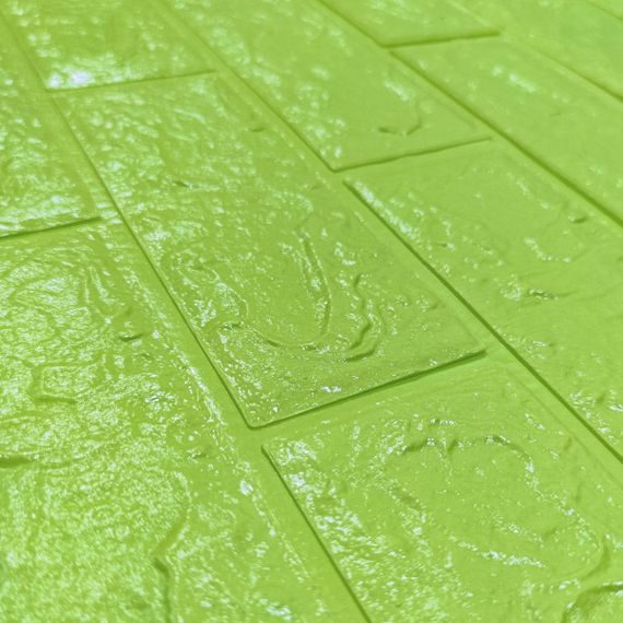 Самоклеюча 3D панель флуоресцентний зелений 700х770х5мм (300-5) SW-00001331 | Зображення 1