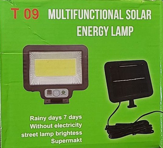 Вуличний світильник акумуляторний ліхтар T 09 Multifunctional Solar Energy Power на сонячній батареї | Зображення 2