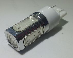 Светодиодная автолампа 7443-W21/5W-T20, 7,5W RED (250Lm), безцокольная двухконтактная