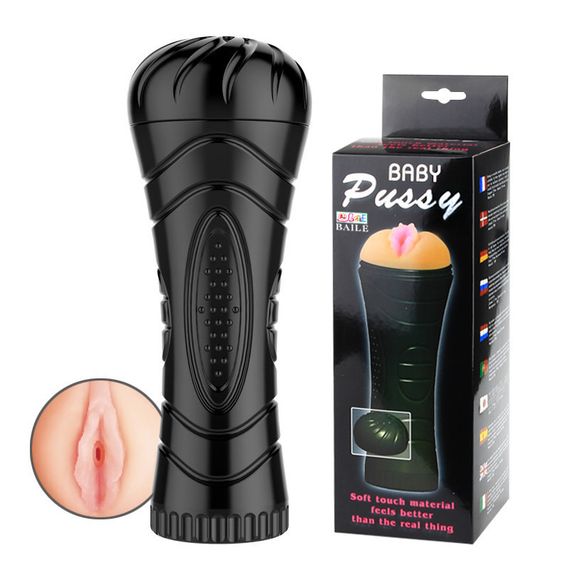 Мастурбатор-вагіна реалістична BAILE Baby Pussy у колбі, 24 × 9 см Sex Aura