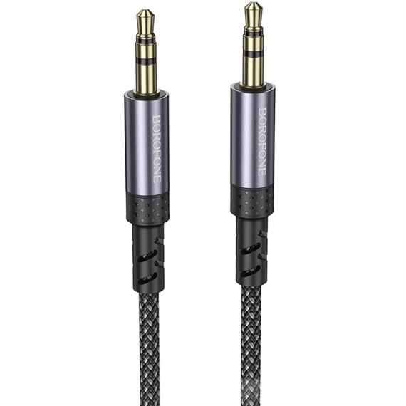 Аудіо кабель Aux Borofone BL24 Graceful (1m) Metal grey
