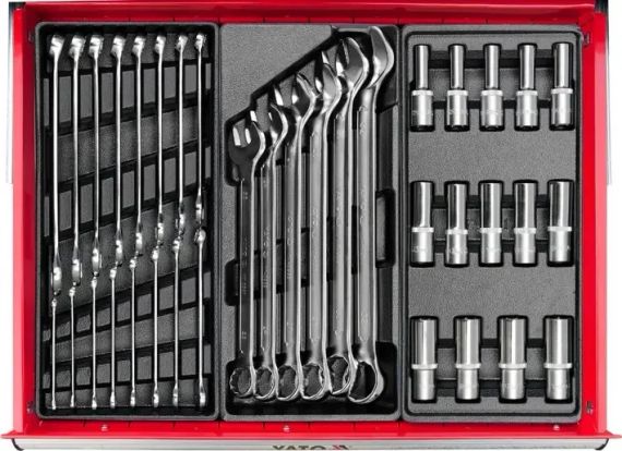 Шафа з інструментами YATO на колесах 958*766*465 мм набір 177 шт. YT-5530 | Зображення 6