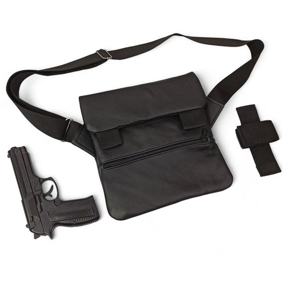 Набір 2В1. Шкіряна сумка з кобурою + ліхтарик професійний POLICE BL-X71-P50 FI-73 | Зображення 6