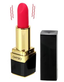 Мини-вибратор. Имитация помады ( черный, USB)