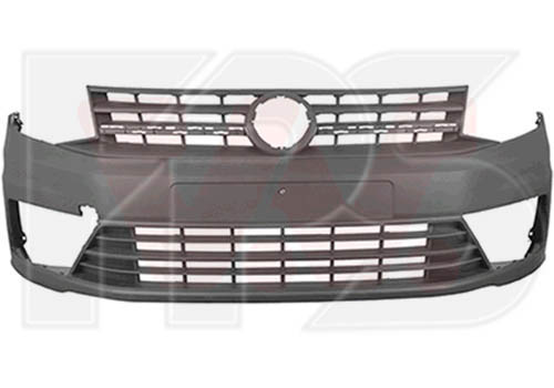 Передний бампер VW Caddy III c 2015- цельнолитой с решеткой  2K5807217J9B9