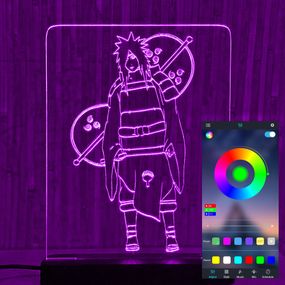 Акриловий світильник-нічник керування з телефона Учіха Мадара (Uchiha Madara) tty-n000604