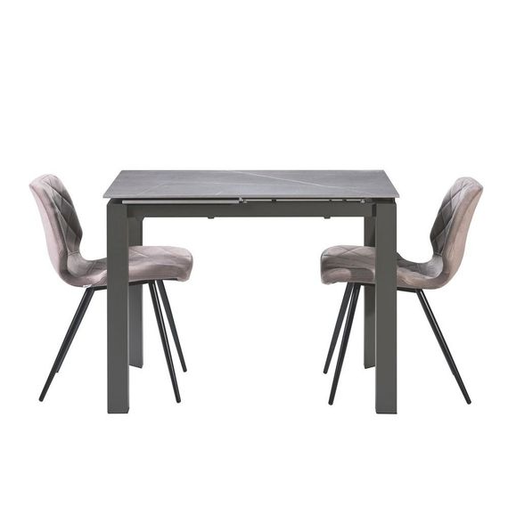 Стол обеденный Concepto BRIGHT GREY MARBLE керамика 102-142 см | Зображення 7