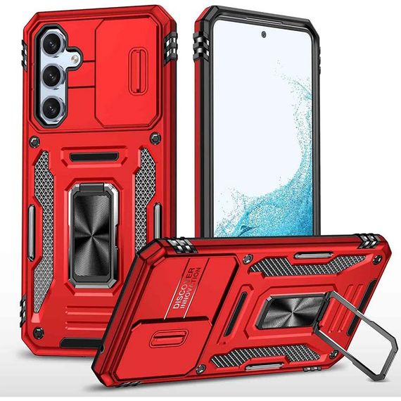Ударостійкий чохол Camshield Army Ring для Samsung Galaxy A34 5G Червоний / Red