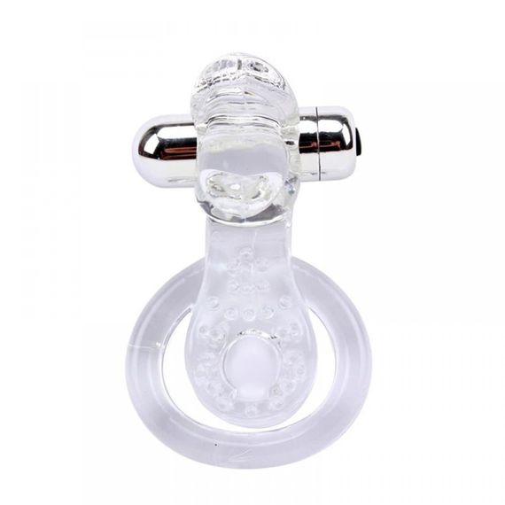 Эрекционное кольцо с вибропулей Chisa GET LOCK Vibe Cocking Прозрачное | Зображення 1