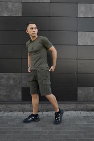 Комплект футболки хакі Bunny + шорти хакі Miami (9249282128)