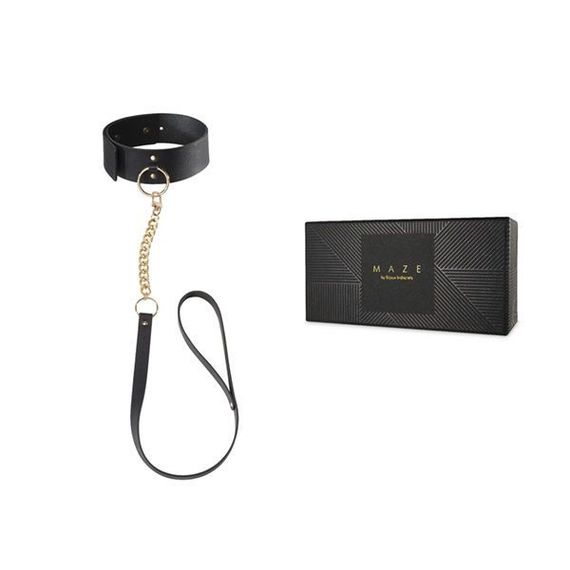 Чокер Bijoux Indiscrets MAZE – Wide Chocker Black | Зображення 1