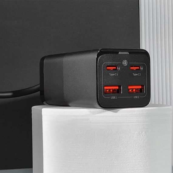 Сетеве зарядне устройство Baseus GaN3 Pro Desktop Fast Charger 100W чорний (33077-01_1752) | Зображення 6