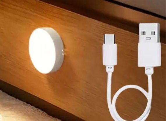 Аккумуляторный светильник с датчиком движения на магните от USB, DZG-GY-005, Белый / Светильник светодиодный | Зображення 8