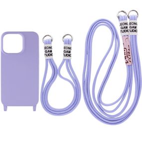 Чохол TPU two straps California для Apple iPhone 13 Pro Max (6.7") Силікон, Бузковий