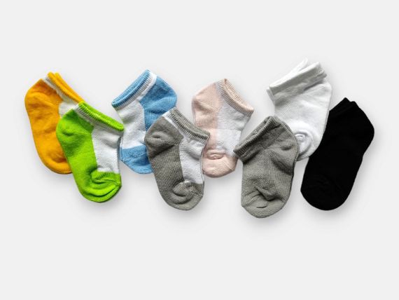 Дитячі шкарпетки короткі сіточка Twinsocks р18-20, 22-24 сірі, рожеві | Зображення 5