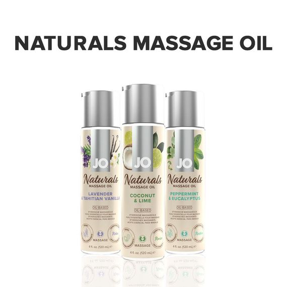 Масажна олія System JO – Naturals Massage Oil – Coconut & Lime з натуральними ефірними оліями (120 м | Зображення 4