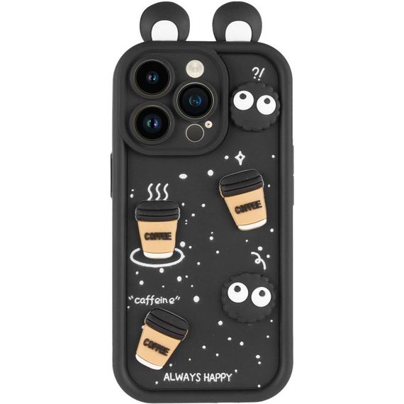 Чехол TPU Toys Case with Ears для Apple iPhone 13 Pro Max (6.7") Black | Зображення 1