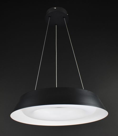 Люстра світлодіодна підвісна LED світильник для квартири на стелю лед з пультом 27576 Чорний 25-90х50х50 см.