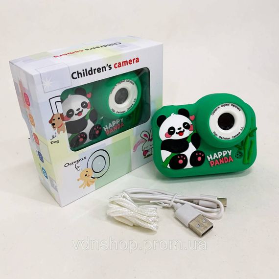 Детский фотоаппарат Панда Green WJ-34 | Зображення 1