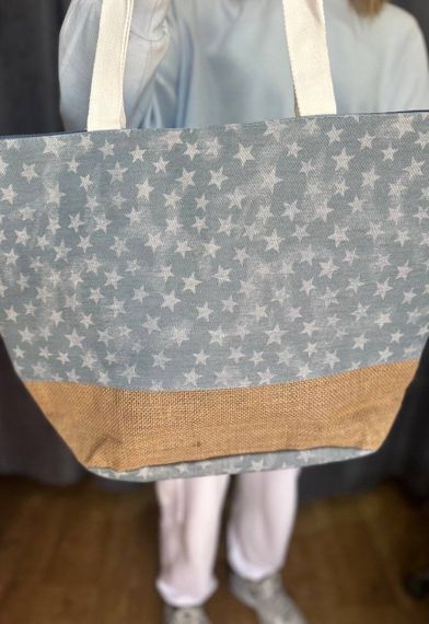 Женская большая пляжная сумка одно отделение на молнии AV013 размер 40/36, серая | Зображення 3