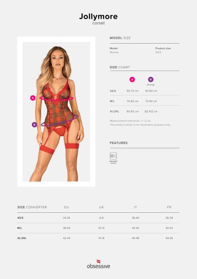 Корсет Obsessive Jollymore corset XS/S Sex Aura | Зображення 4