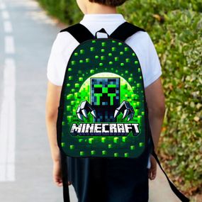 Рюкзак детский майнкрафт Крипер "Minecraft" 34х27см,городской ранец для мальчика (00521)