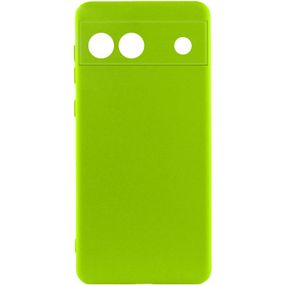 Чохол Silicone Cover Lakshmi Full Camera (A) для Google Pixel 6a Салатовий / Neon Green
