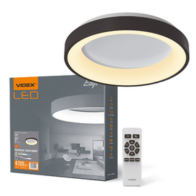 LED Світильник настінно-стельовий 72W 2700-6000К 220V кільцевий VLE-ERC-72B Videx