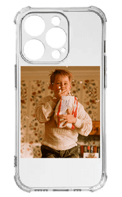 Прозорий протиударний чохол з кутиками для iPhone 15 Pro Max Max Принт: Новорічний Сам в дома